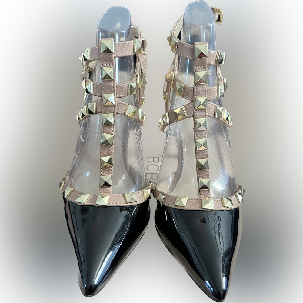 BCBG Darronx-X Black Two-Tone Patent Pump heels Size 5 1⁄2